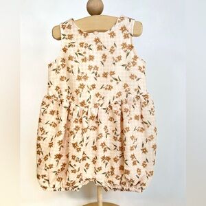 NWOT Yellow Floral Cotton Baby Girl Romper